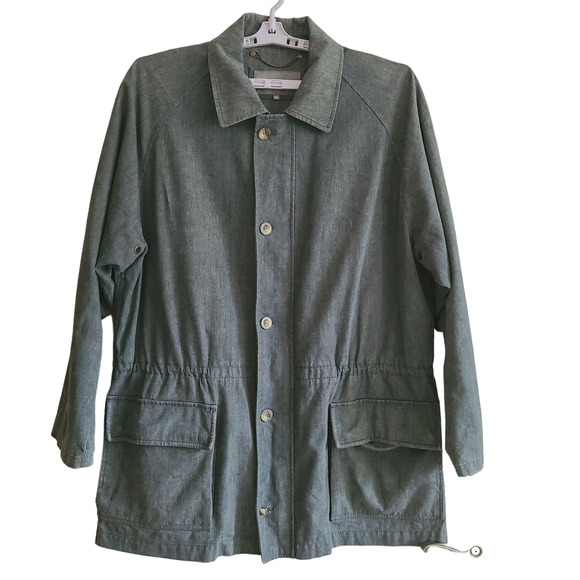 HICKEY FREEMAN 100% Linen Storm‎ System Zip Front Anorak Jacket Men's XXL - Picture 1 of 16